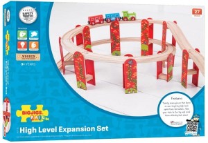 BigJigs - Kolejka Drewniana Rollercoaster ze wspornikami BJT121