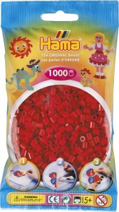 Koraliki Hama MIDI 1000 Koralików 207-22 Kolor Ciemny Czerwony
