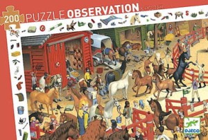 DJECO Puzzle Obserwacja - 200 elementów - Wyścigi konne 07454