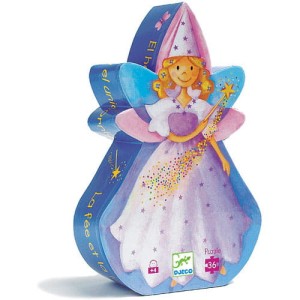 DJECO 07225 - Puzzle w pudełku 36 elementów - Wróżka i jednorożec