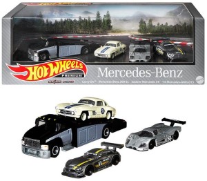 Hot Wheels Premium - Diorama - Zestaw pojazdów Mercedes-Benz GMH39 GRN85