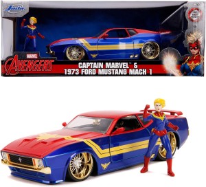 Jada - Pojazd z figurką - 1973 Ford Mustang Mach I i Kapitan - 253225009